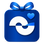 Gift Lab logo, a blue gift box with a ribbon